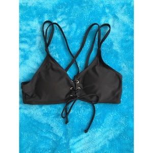Black bathing suit top